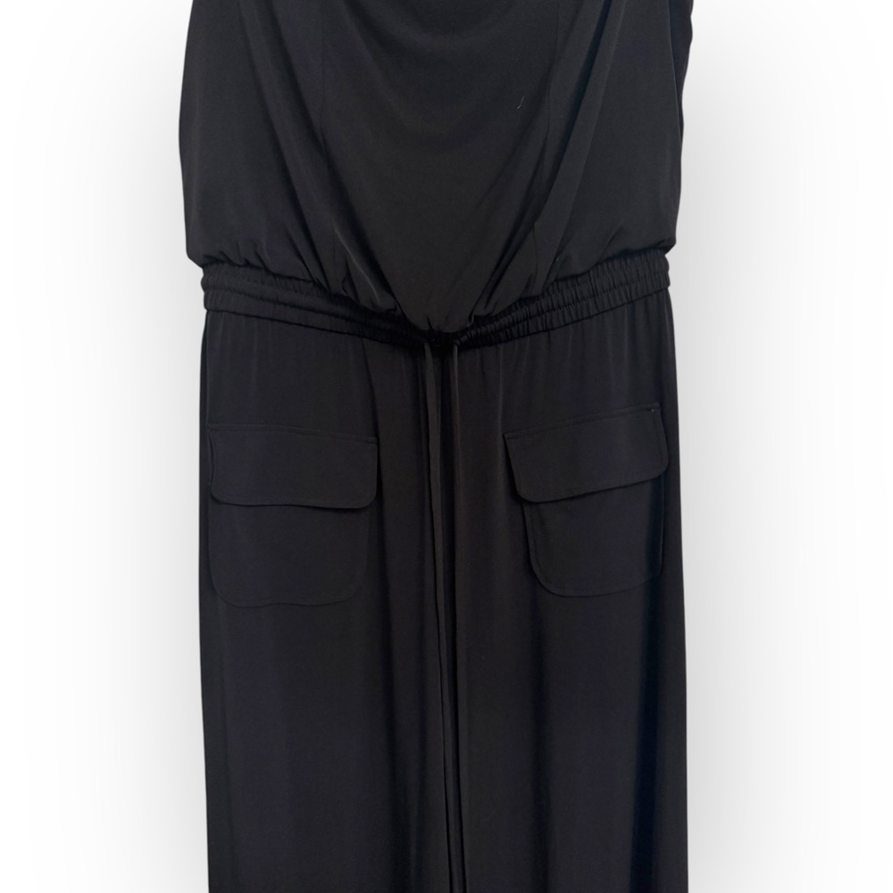 VINCE CAMUTO Cowl Neck Wide-Leg Jersey Jumpsuit, Large, Black - Picture 8 of 12